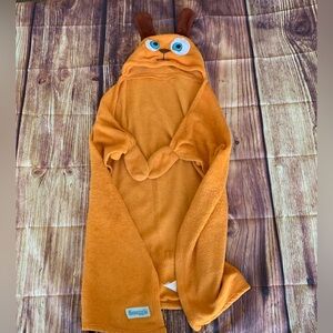 Snuggie Kid's Orange Dog Face Hoodie Wrap Blanket 36"L x 44" W